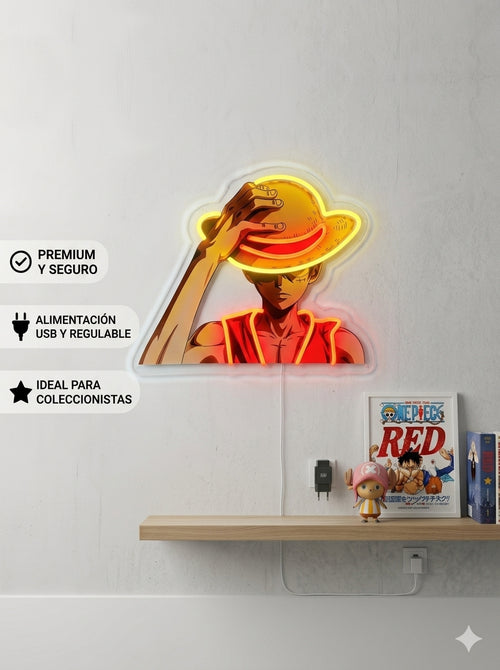 Lámpara de Neón LED de Monkey D. Luffy