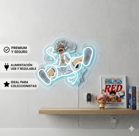 Lámpara de Neon LED de Luffy Gear 5 de One Piece